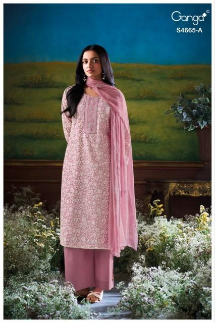 Ganga gunjita 4665 branded dress materials wholesale in chennai